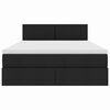 vidaXL Postel s &uacute;ložn&yacute;m prostorem a LED osvětlen&iacute;m Čern&aacute; 140 x 190 cm