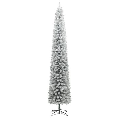 vidaXL Umělý vánoční stromek s 300 LED zasněžený 270 cm