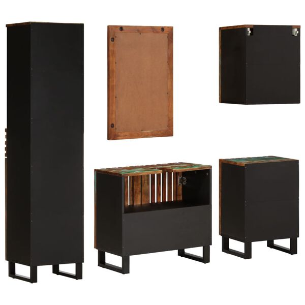 vidaXL 5dílná koupelnová sestava masivní akáciové dřevo