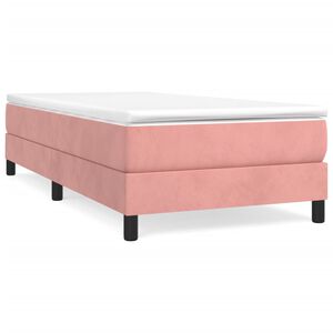 vidaXL R&aacute;m postele s boxspringem růžov&yacute; 80 x 200 cm samet