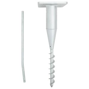 vidaXL Zemn&iacute; kotva pro slunečn&iacute;k s tyč&iacute; 16 x 16 x 52 cm ocel