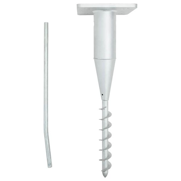 vidaXL Zemn&iacute; kotva pro slunečn&iacute;k s tyč&iacute; 16 x 16 x 52 cm ocel