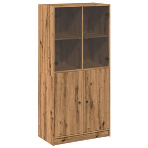 vidaXL Highboard s dv&iacute;řky dub artisan 68x37x142 cm kompozitn&iacute; dřevo