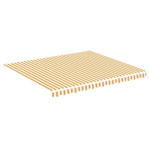 vidaXL N&aacute;hradn&iacute; plachta na mark&yacute;zu žlut&aacute; a b&iacute;l&aacute; 380 x 345 cm polyesterov&aacute;