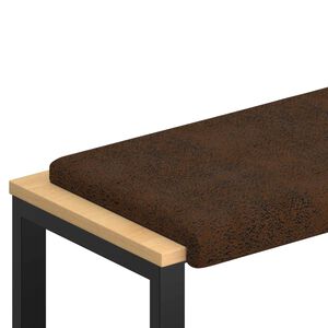 vidaXL Pol&scaron;t&aacute;ř na lavici Uměl&yacute; semi&scaron; Hněd&aacute; Hloubka 35 cm