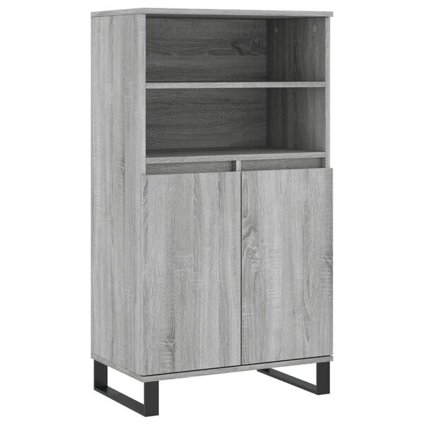 vidaXL Skř&iacute;ň highboard &scaron;ed&aacute; sonoma 60 x 36 x 110 cm kompozitn&iacute; dřevo