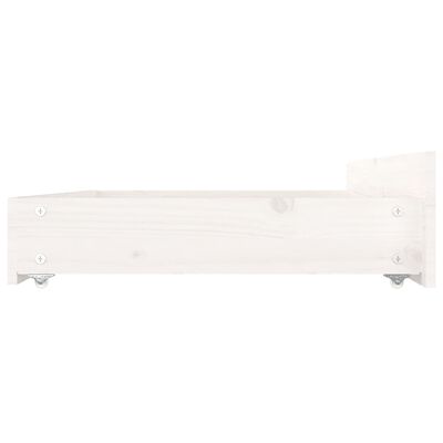vidaXL Zásuvky pod postel 4 ks bílé masivní borové dřevo