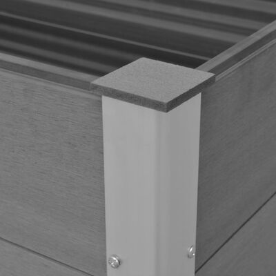 vidaXL Vyvýšený záhon dřevoplast 100 x 50 x 54 cm šedý
