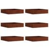vidaXL Okraj tr&aacute;vn&iacute;ku 6 pcs Rezav&aacute; 60 x 60 x 13 cm