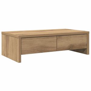 vidaXL Stojan na monitor se z&aacute;suvkami dub artisan 50x27x15 cm kompozit