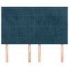 vidaXL Čelo postele tmavě modr&eacute; 144x5x118/128 cm sametov&eacute;