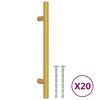 vidaXL N&aacute;bytkov&eacute; &uacute;chytky 20 ks zlat&eacute; 128 mm nerezov&aacute; ocel