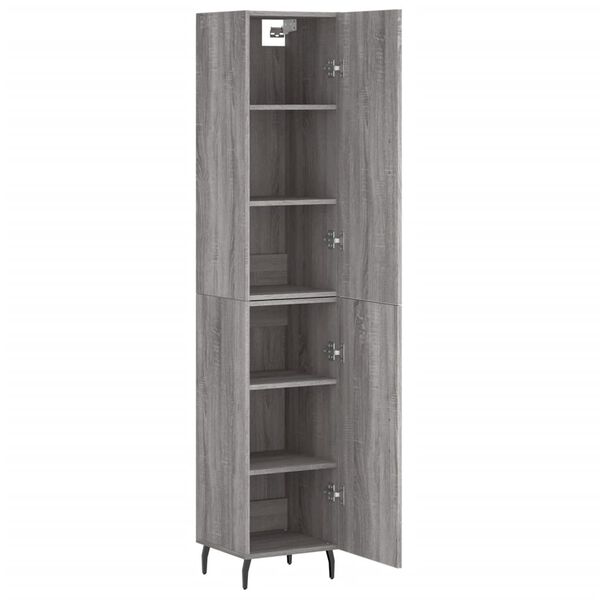 vidaXL Skř&iacute;ň highboard &scaron;ed&aacute; sonoma 34,5 x 34 x 180 cm kompozitn&iacute; dřevo