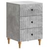 vidaXL Nočn&iacute; skř&iacute;ňka Betonově &scaron;ed&aacute; 43x 41 x 66,5 cm Kompozitn&iacute; dřevo