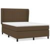 vidaXL Box spring postel s matrac&iacute; tmavě hněd&aacute; 140x190 cm textil