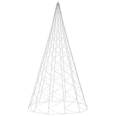 vidaXL Vánoční stromek na stožár 1 400 modrých LED diod 500 cm
