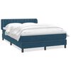 vidaXL Box spring postel s matrac&iacute; tmavě modr&aacute; 140x220 cm samet