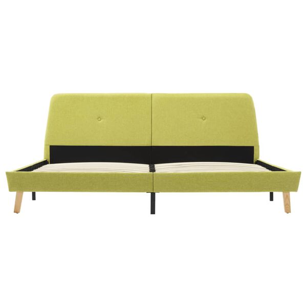 vidaXL R&aacute;m postele zelen&yacute; textil 180 x 200 cm