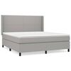 vidaXL Box spring postel s matrac&iacute; světle &scaron;ed&aacute; 160 x 200 cm textil
