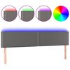 vidaXL Čelo postele s LED &scaron;ed&eacute; 180x5x78/88 cm uměl&aacute; kůže