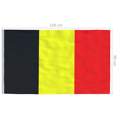 vidaXL Belgická vlajka a stožár hliník 6 m