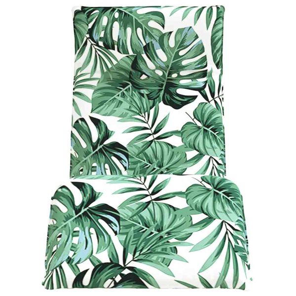 vidaXL Skl&aacute;dac&iacute; leh&aacute;tko, vzorem listů, 175x54x8,5 cm, oxfordsk&aacute; l&aacute;tka