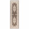 vidaXL Běhoun FLORNES Tkan&yacute; &Scaron;edohněd&aacute; se vzorem 67 x 150 cm PP 7 mm
