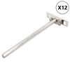 vidaXL Plovouc&iacute; police drž&aacute;ky 12ks neviditeln&eacute; &Oslash;12x200mm uhl&iacute;kov&aacute; ocel