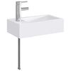 vidaXL Um&yacute;vadlo s bateri&iacute; a odpadem Chrom 45,5 x 25,5 x 13 cm Keramika