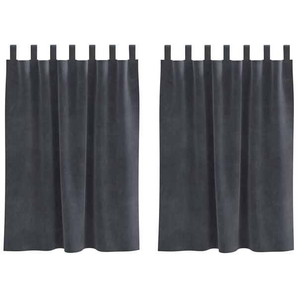 vidaXL Zatemňovac&iacute; z&aacute;věsy 2 pcs Světle &scaron;ed&aacute; 140 x 140 cm samet