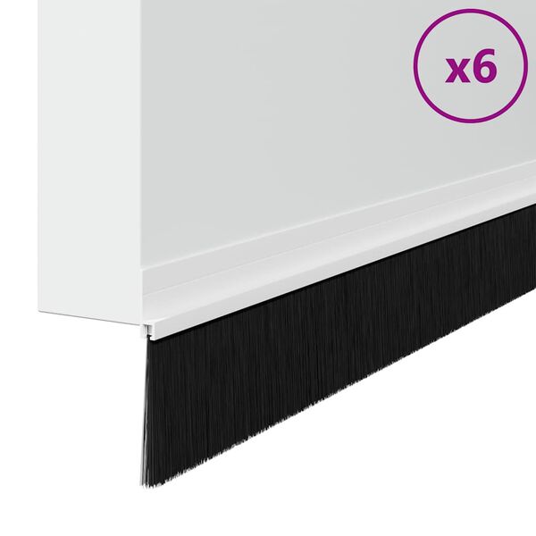 vidaXL Samolepic&iacute; &scaron;těrbiny na dveře 6 pcs B&iacute;l&aacute; 100 cm