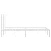 vidaXL Kovov&yacute; r&aacute;m postele s čelem b&iacute;l&yacute; 140 x 190 cm