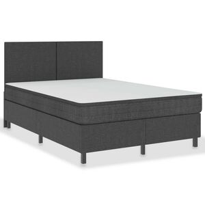 vidaXL Postel boxspring tmavě &scaron;ed&aacute; textil 140 x 200 cm
