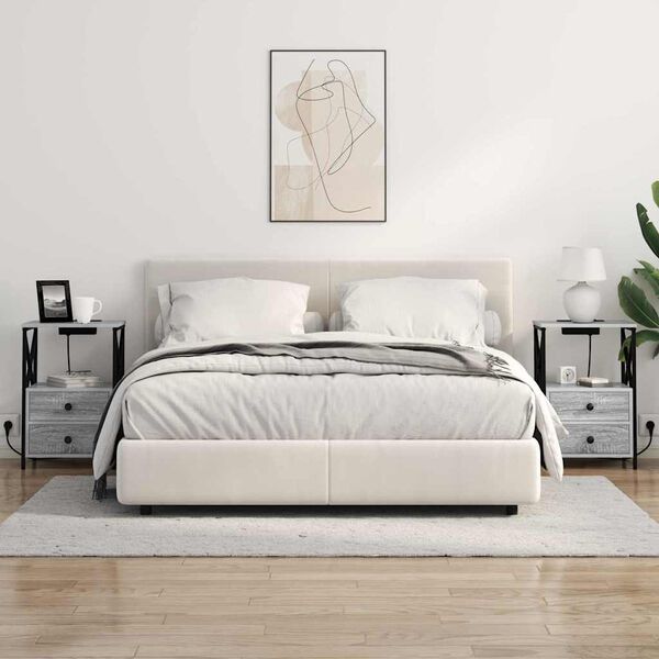 vidaXL Nočn&iacute; skř&iacute;ňka &Scaron;ed&aacute; Sonoma 40 x 31 x 60 cm kompozitn&iacute; dřevo