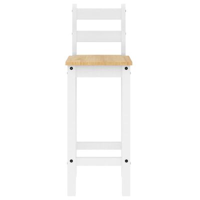 vidaXL Barové židle 2 ks bílé masivní borové dřevo