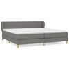 vidaXL Box spring postel s matrac&iacute; tmavě &scaron;ed&aacute; 200x200 cm textil