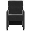 vidaXL Jídelní židle na kolečkách 2 pcs Černá 58 x 65 x 98 cm samet