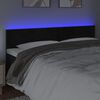 vidaXL Čelo postele s LED čern&eacute; 200x5x78/88 cm samet