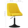 vidaXL J&iacute;deln&iacute; židle hořčicově žlut&aacute; samet