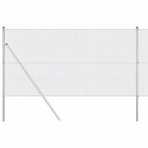 vidaXL Plotov&yacute; sloupek. Stř&iacute;brn&aacute;