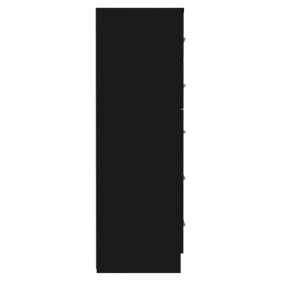 vidaXL Vysoká komoda se zásuvkami černá 41 x 35 x 106 cm dřevotříska