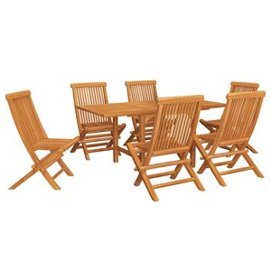 vidaXL 7d&iacute;ln&yacute; zahradn&iacute; j&iacute;deln&iacute; set masivn&iacute; teakov&eacute; dřevo