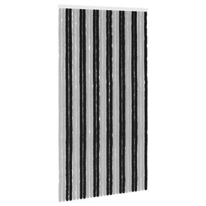 vidaXL Z&aacute;clona proti hmyzu Chenille &Scaron;ed&aacute; a čern&aacute; 118 x 220 cm 100% PP