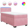vidaXL Box spring postel s matrac&iacute; růžov&aacute; 90x190 cm samet