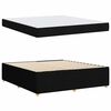vidaXL R&aacute;m postele s matrac&iacute; Čern&aacute; 180 x 200 cm textil