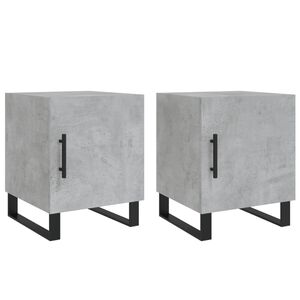 vidaXL Nočn&iacute; stolky 2 ks betonově &scaron;ed&eacute; 40x40x50 cm kompozitn&iacute; dřevo