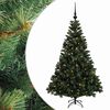 vidaXL Uměl&yacute; v&aacute;nočn&iacute; stromek s v&aacute;nočn&iacute;mi koulemi 120 cm 150 LED