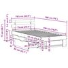 vidaXL R&aacute;m postele s čelo Př&iacute;rodn&iacute; 75 x 190 cm Masivn&iacute; borov&eacute; dřevo