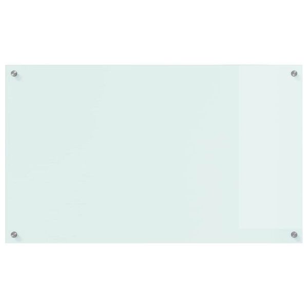 vidaXL Kuchyňsk&aacute; z&aacute;stěna B&iacute;l&aacute; 100 x 60 cm tvrzen&eacute; sklo