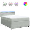 vidaXL Box spring postel s matrac&iacute; světle &scaron;ed&aacute; 160x200 cm samet